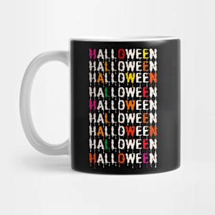 Halloween, scary colorful letters Mug